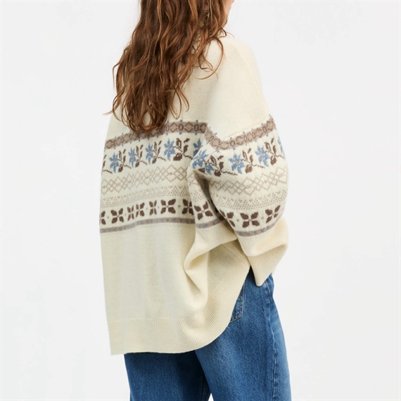 Skall Studio Leonora Strik, Brown/Ecru Jacquard
